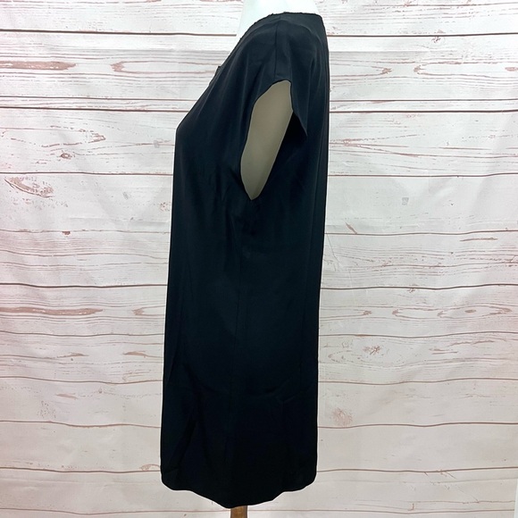 Madison Marcus Silk Dolman Sleeve Embroidered Lace Arrow Neck Shift Dress - Picture 6 of 11